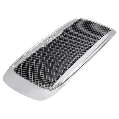 Solid Spare Fits 00-12 Freightliner Columbia Front Grille W/BUG Screen Chrome Mesh Style