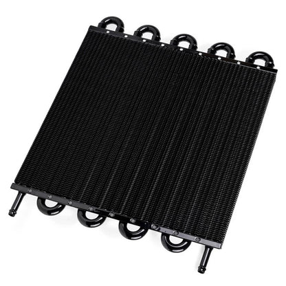 Solidspare 10 Rows Remote Transmission Oil Cooler Radiator Converter Kit Aluminum Universal