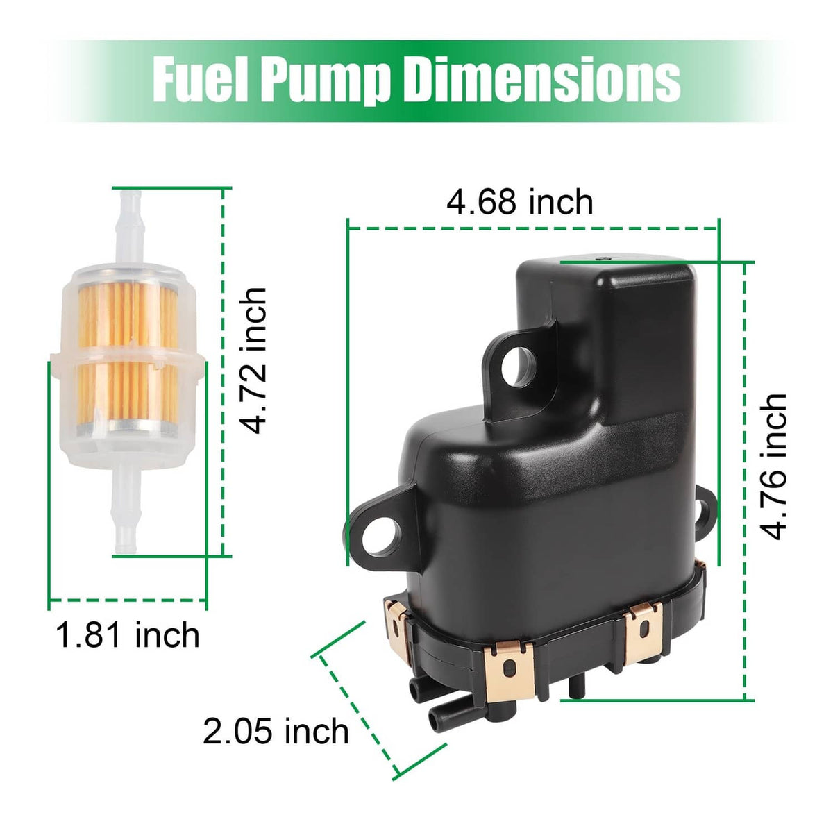 Solidspare For Kohler 25 755 73-S Fuel Pump Module Kit for ECH ECV EZT Series
