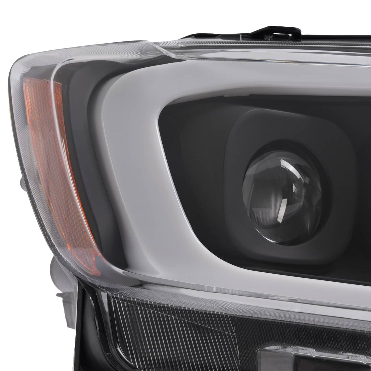 Solid Spare For Jeep Grand Cherokee 2011 2012 2013 LED DRL Projector Headlights Black Pair