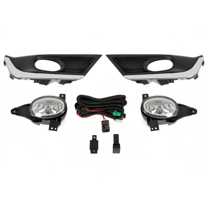 For 2017 2018 2019 Honda CR-V CRV Front Fog Lights Lamps w/Bulbs+Switch+Wiring