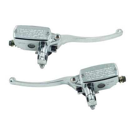 Solidspare 7/8" 22mm Right Motorcycle Handlebar Front Brake Clutch Master Cylinder Chrome