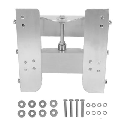 Solidspare Adjustable 4'' Set Back Jack Plate Manual Power Lift Transom Outboard Boat Motor