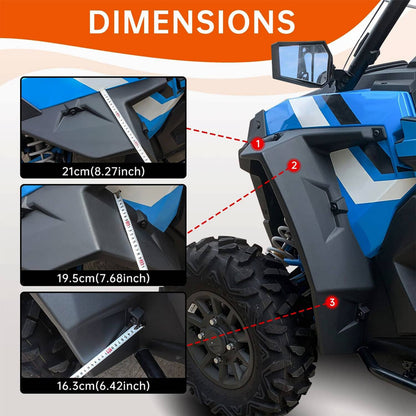 Solidspare XXL Front Extended Fender Flares For 2014-23 Polaris RZR XP 4 1000 TURBO S 900