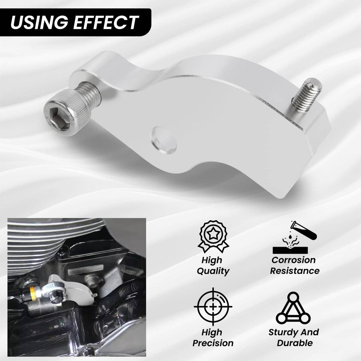 Solidspare Chrome Gear Shift Neutral Assist Bracket For Harley M8 Softail Touring Bagger