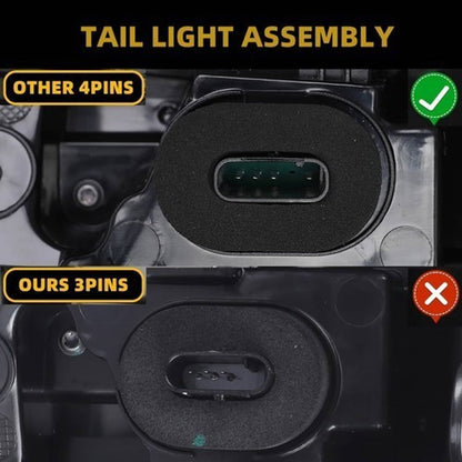 Solidspare 4Pins Left LED Tail Light Assembly For 2019-2024 Tesla Model Y Rear Driver Side