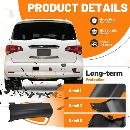 Solid Spare For Infiniti QX56 QX80 2011-17 Lower Bumper Filler Cover Trailer Tow Hitch Panel