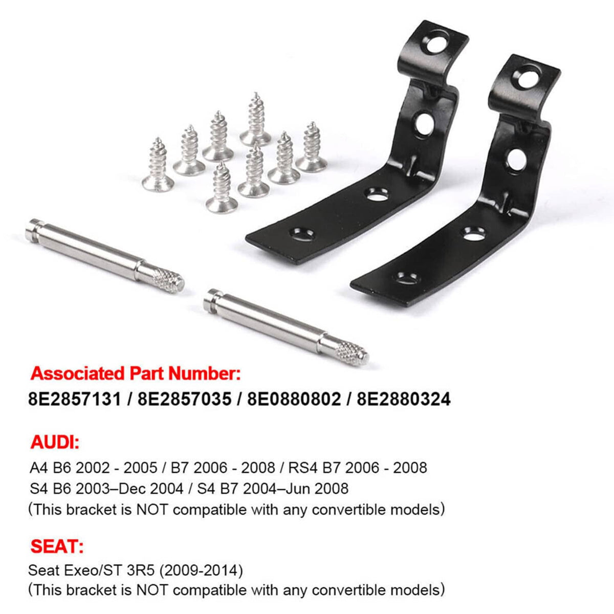 Solidspare Glove Box Lid Hinge Snapped Repair Fix Brackets Kit For 2002-2014 Audi / SEAT