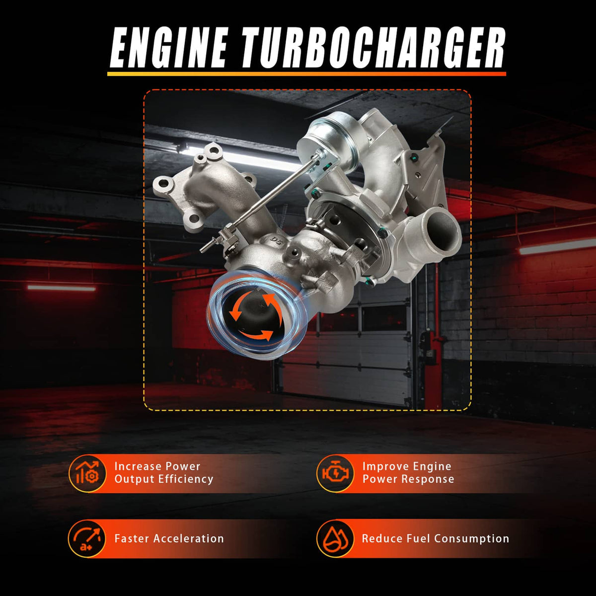 Solidspare NEW Turbo Turbocharger For 2012-2015 Ford Edge SE 2.0L 53039880270 53039700270