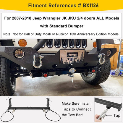 Solid Spare For Blue OX BX1126 Tow Bar Base Plate Bumper for 2007-2018 Jeep Wrangler JK JKU