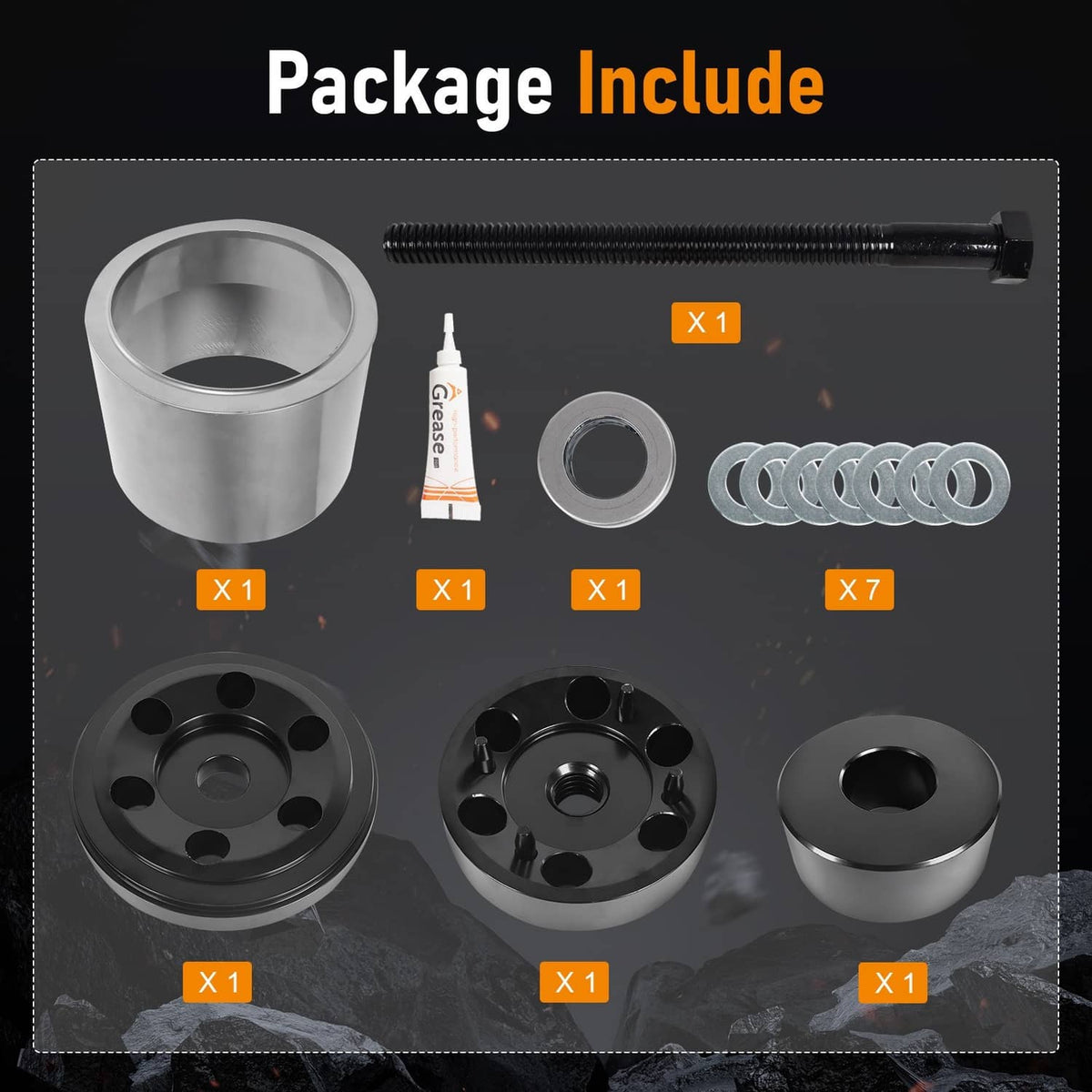 Solidspare New Bushing Installation Tool For Hendrickson Vantraax Narrow Bushing TRB5914-T