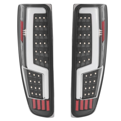 Solid Spare Black For 2004-2012 Chevy Colorado GMC Canyon LED Tube Tail Lights Brake Lamps