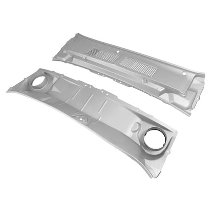 Solid Spare Upper & Lower Windshield Cowl Panel Wiper Powder Coated For Ford Mustang 67-68