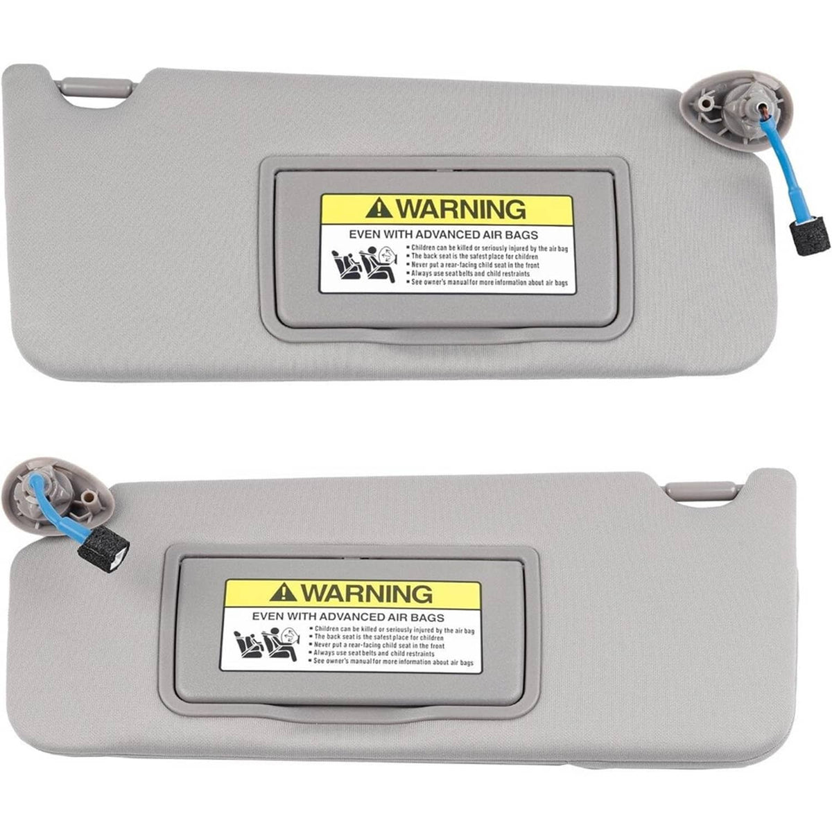 Solidspare 1 Pair Gray Sun Visor For Honda Accord 2008-17 83280-TA5-A51ZA w/ Light & Mirror