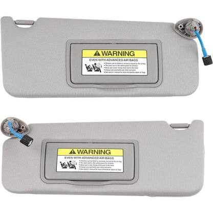Solidspare 1 Pair Gray Sun Visor For Honda Accord 2008-17 83280-TA5-A51ZA w/ Light & Mirror