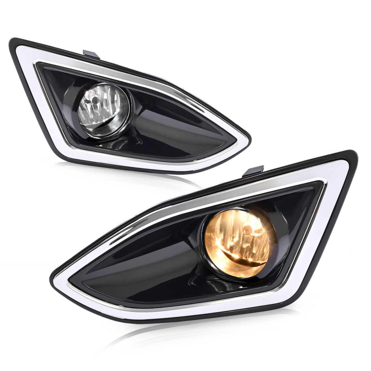 Solid Spare Pair Front Bumper Fog Lights Lamps Harness Switch Kit For Ford Edge 2015-2018