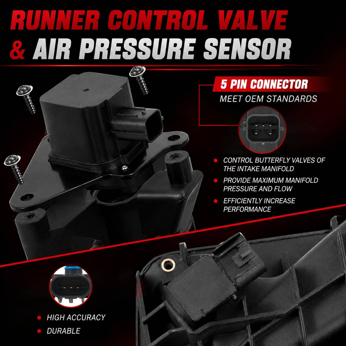 Solidspare Intake Manifold w/ Runner Control Valve Sensor For 07-17 Jeep Patriot Dodge 2.4L