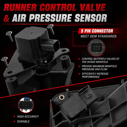 Solidspare Intake Manifold w/ Runner Control Valve Sensor For 07-17 Jeep Patriot Dodge 2.4L