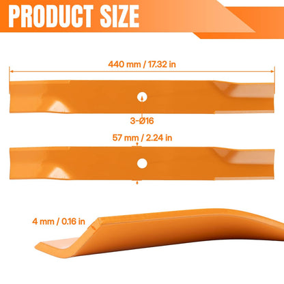 Solidspare (3) Mower Blades for Exmark Quest 50" Deck E and S Series Replaces 115-5059-03