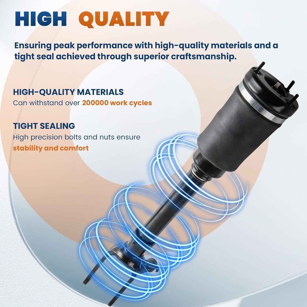 Solidspare 2Pcs Front Air Suspension Strut for Mercedes-Benz X164 GL450 GL550 W164 ML320