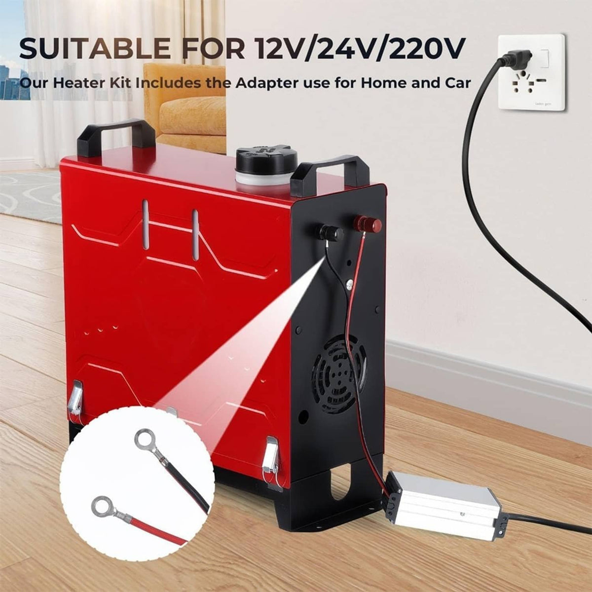 Solidspare 8KW Diesel Air Heater 12V/24V APP Bluetooth & 110V AC Adapter For Car RV Indoors