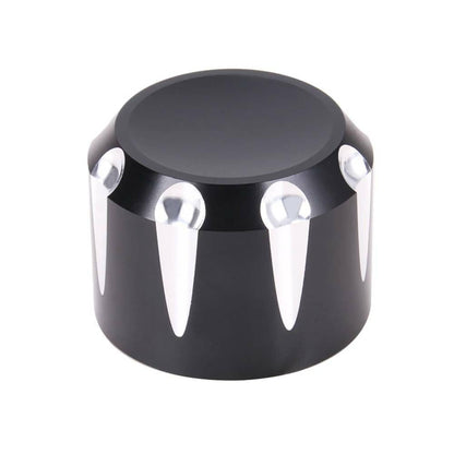 Solidspare Black Thick Cut Front Axle Cap Nut Covers For Harley Touring Road Glide King