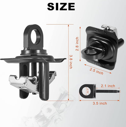 Solidspare Black Truck Bed Cargo Tie Down Loop Kit 23146899 For Sliverado Sierra Colorado