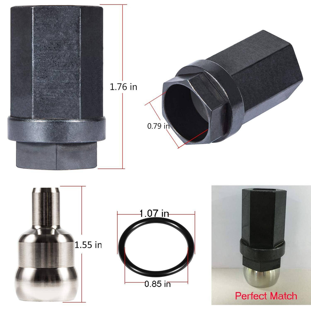 Solid Spare Oil Rail Ball Tube O-Rings Repair Kit Injector Seal Kit for Ford 6.0L 2003-2007