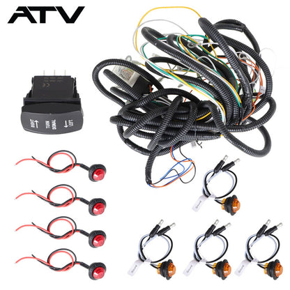 Solidspare Generic Street LED Rocker Switch Turn Signal Kit For SXS Kawasaki Mule Teryx 4
