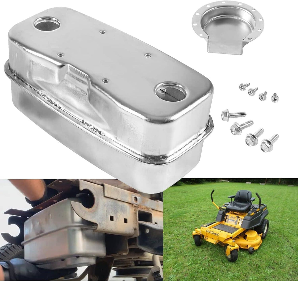 Solid Spare 951-0616B 751-0616B Exhaust Muffler Twin Inlet For Cub Cadet RZT50 RZT54 RZT42