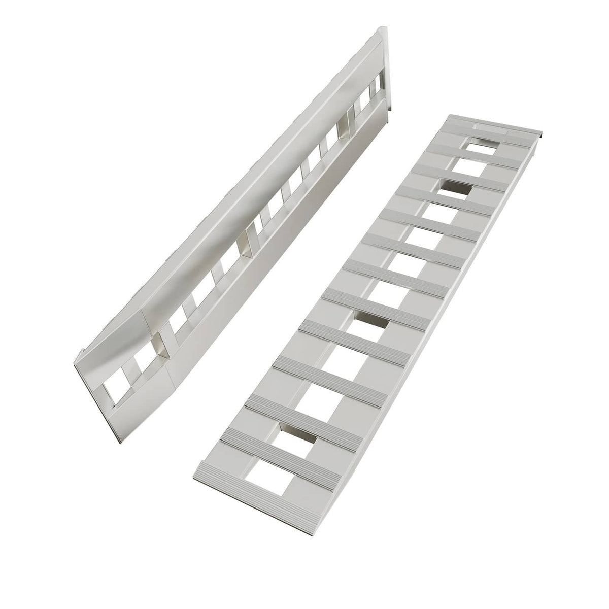 Solidspare 8500Lbs 72" X 15" Aluminum Hook Ramps Car Trailer Truck 1 Pair Ramps Hook End