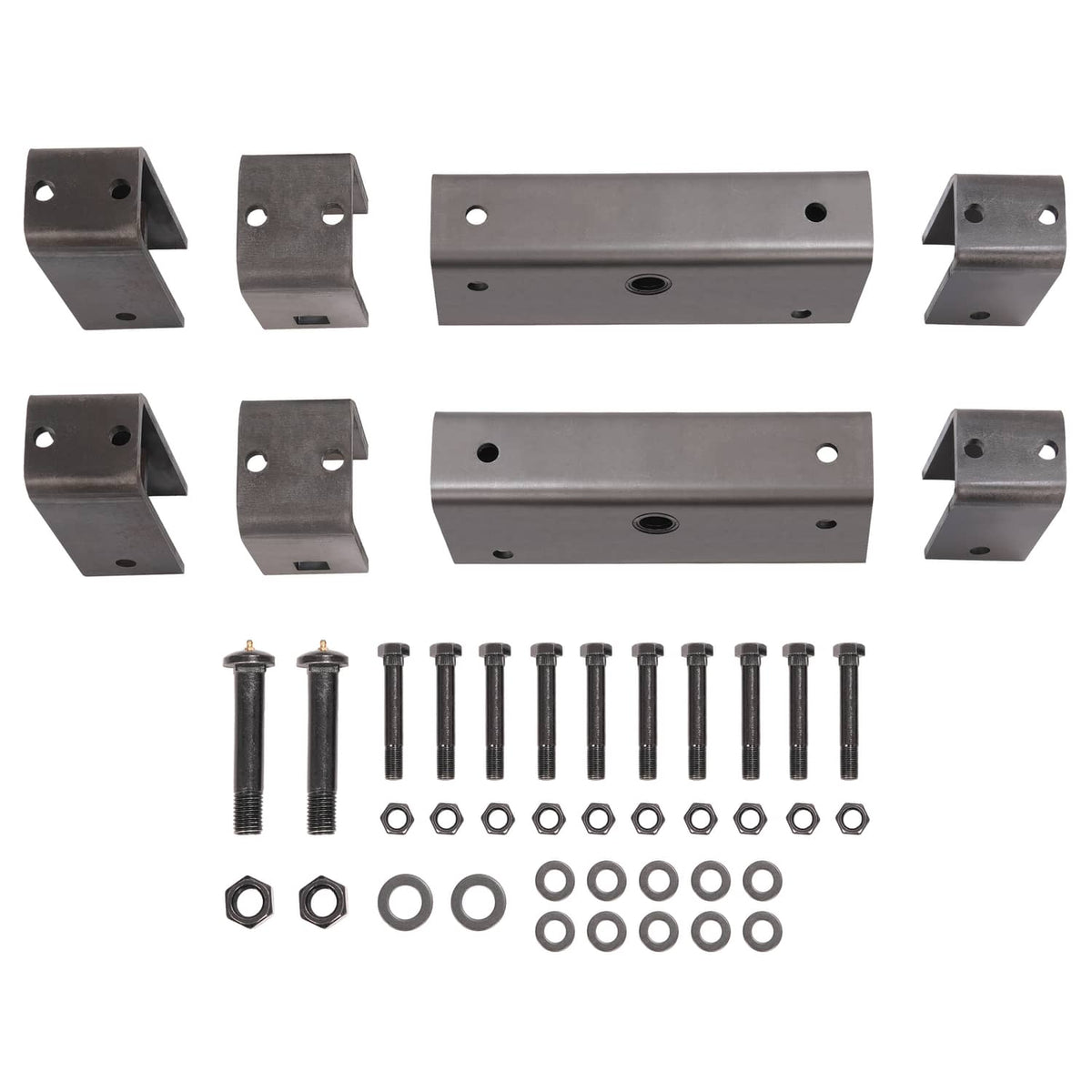 Solidspare 2" Slipper Spring Tandem Axle Hanger Kit w/ 2 Equalizer Bolts For Trailer