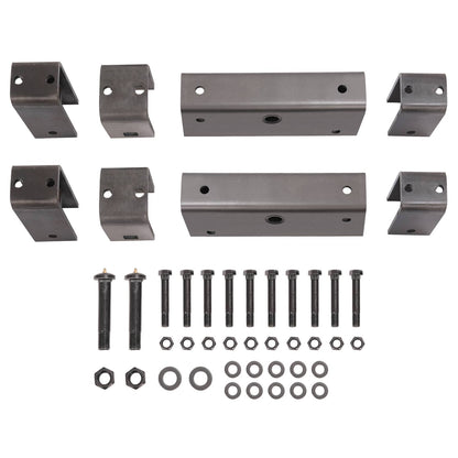 Solidspare 2" Slipper Spring Tandem Axle Hanger Kit w/ 2 Equalizer Bolts For Trailer