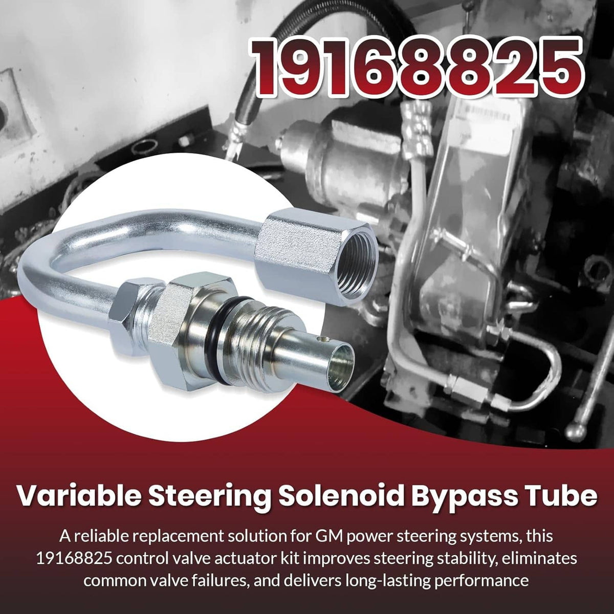 Solidspare 926-049 Power Steering Control Valve Bypass Tube for Chevy & GMC 19168825