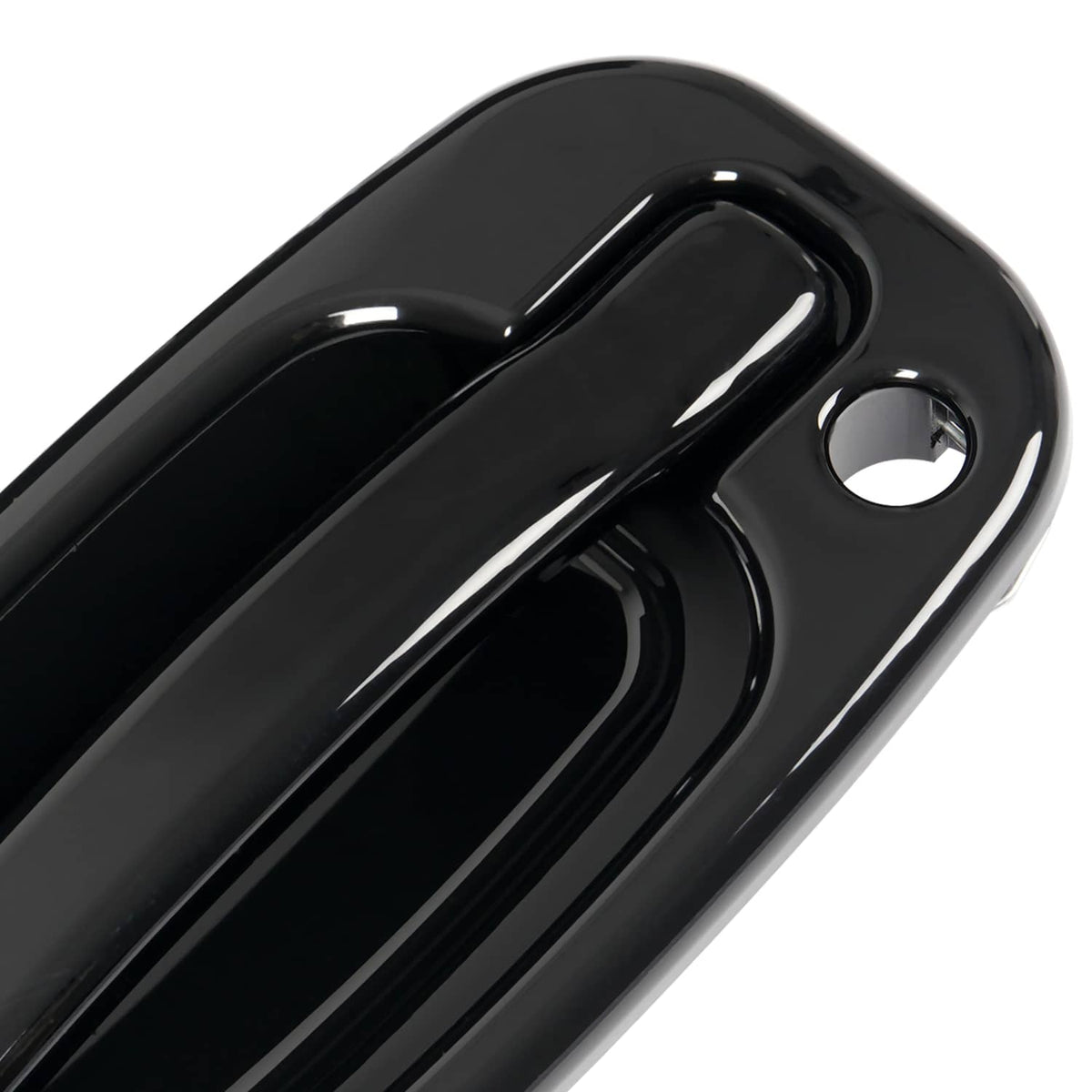Solid Spare Door Handle Set For Chevy Silverado 1500 1999-2006 Smooth Black Front Outer 2PCS