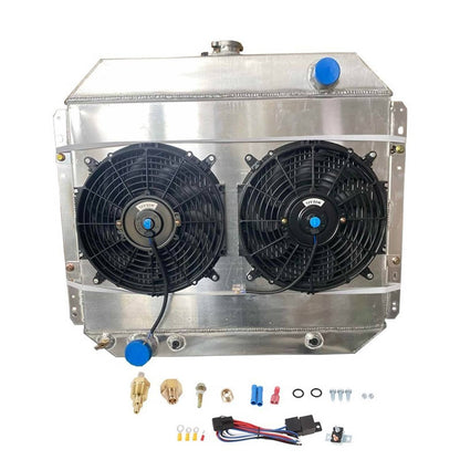 Solidspare 4 Row Radiator Shroud Fan For 1966-1979 Ford F100 F150 F250 F350 Bronco Pickup