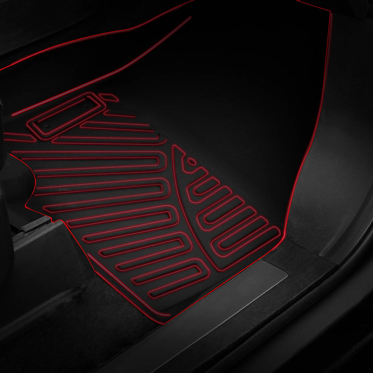 Solidspare Waterproof Floor Mats for 2015-2025 2024 Ford Edge 3D Molded TPE Rubber Black