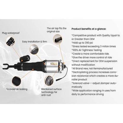 Solidspare Pair Front Air Suspension Struts Shock For Bentley Continental GT Left & Right