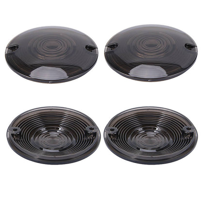 Solidspare For Harley Touring Road Glide Electra Glide Smoked Turn Signal Light Lens Cover