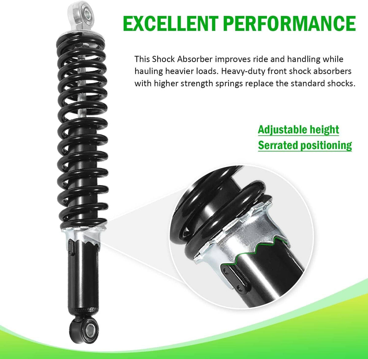 Solid Spare 2* AM129514 Front Left & Right Shocks Absorber for John Deere Gator TE TH TS TX