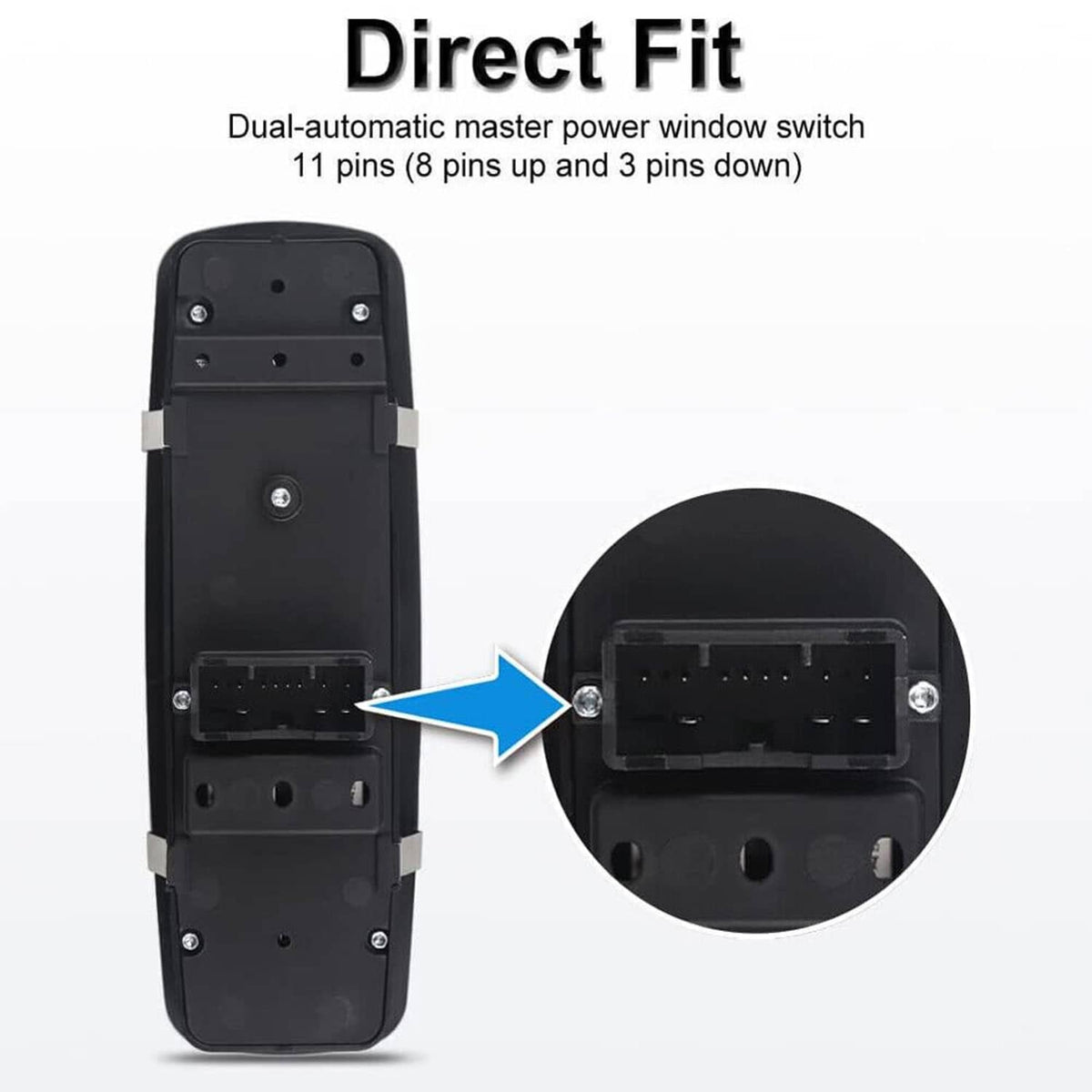 Solidspare Black Front Driver Side Window Switch 56046823AE For 2016-2018 Ram 1500 2500
