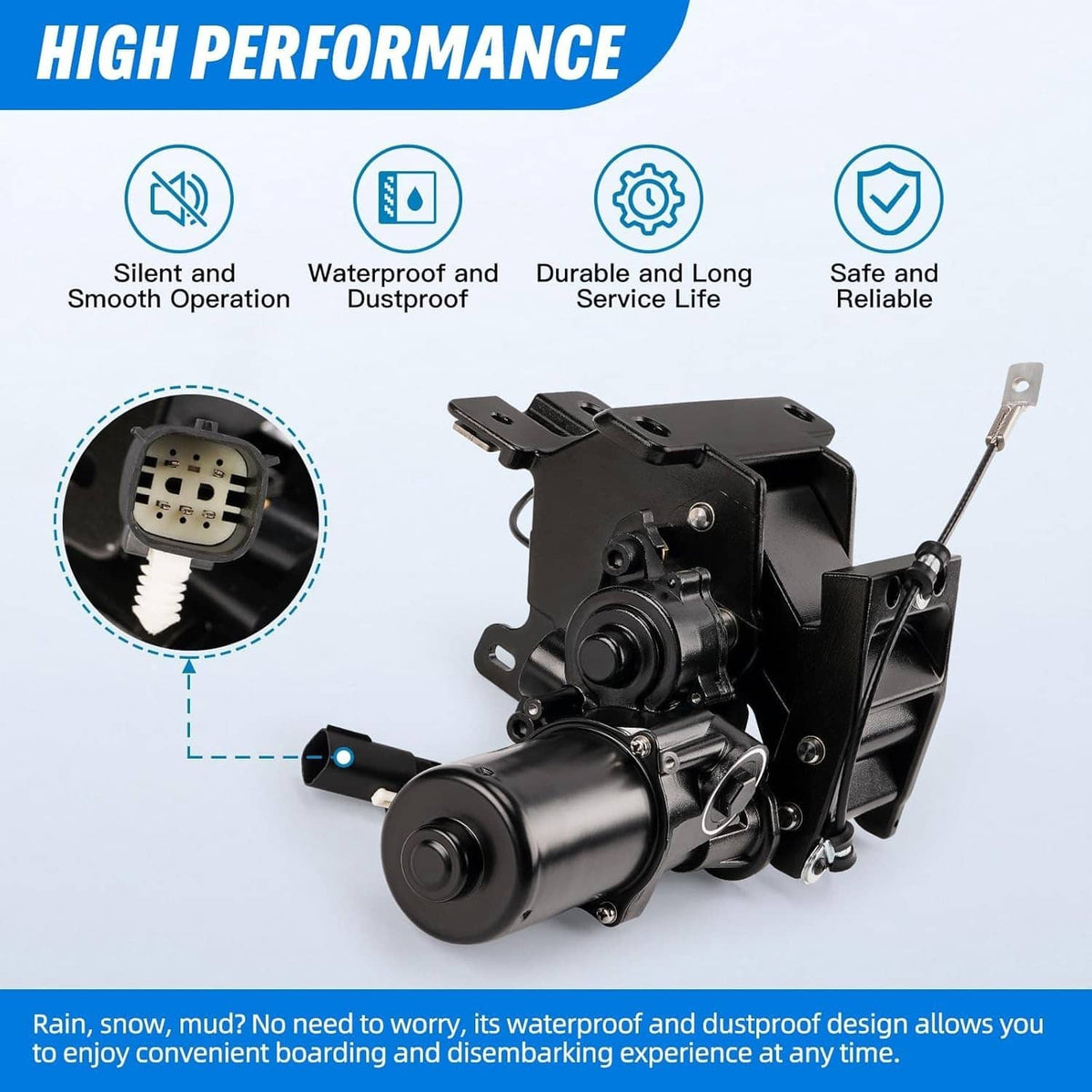 Solidspare Left Driver Power Running Board Motor w/ Bracket For 2018-2024 Ford Expedition