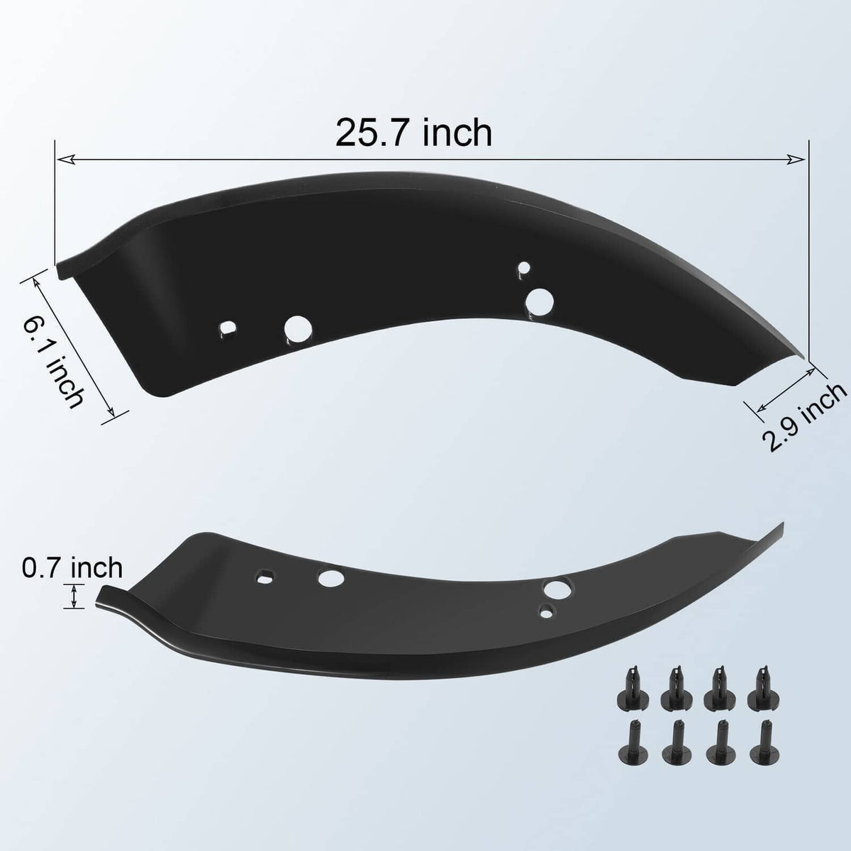Solidspare Front Bumper Lip Splitter Trim Cover For 2015-2021 Dodge Charger SRT Scat Black