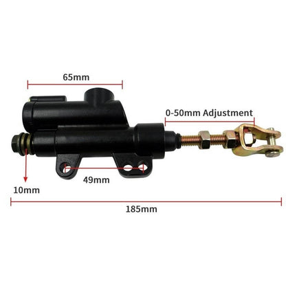 Solidspare Rear Foot Brake Master Cylinder Pump for 50cc -250cc Dirt Bike, Pit Bike, ATV.