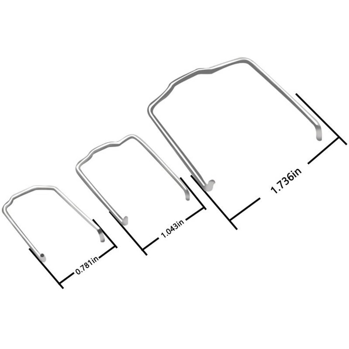 Solidspare For BMW Radiator Hose Retaining Spring Clip Clamp 0.87in 1.07in 1.83in U” shape
