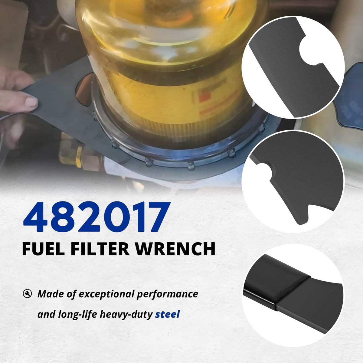 Solidspare 482017 8" Fuel Filter Collar Vent Cap Wrench For Fuel Pro 482, 483, 485,487, 488