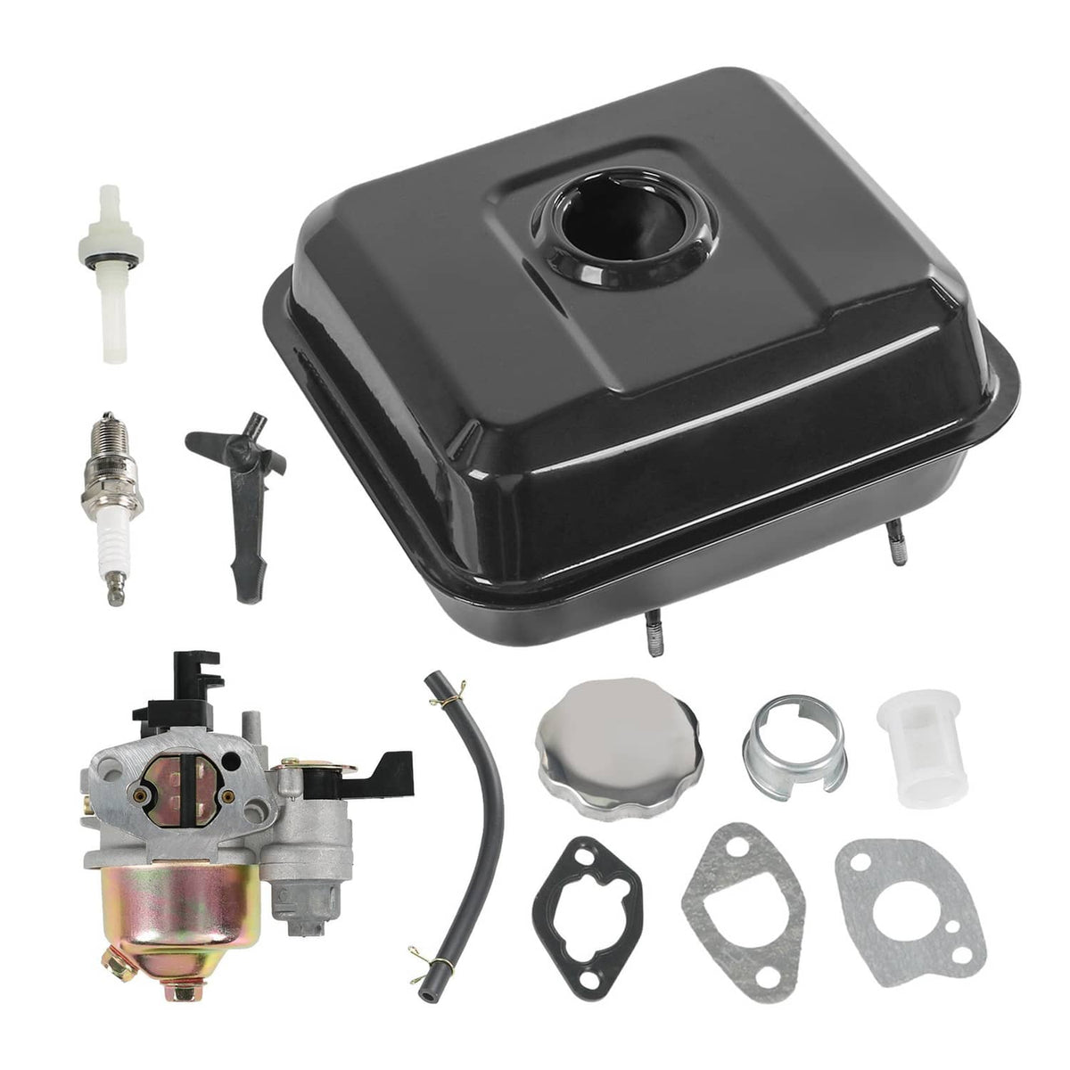 Solidspare Gas Fuel Tank Carburetor Kit For Predator 212cc 196cc Honda GX160 GX200