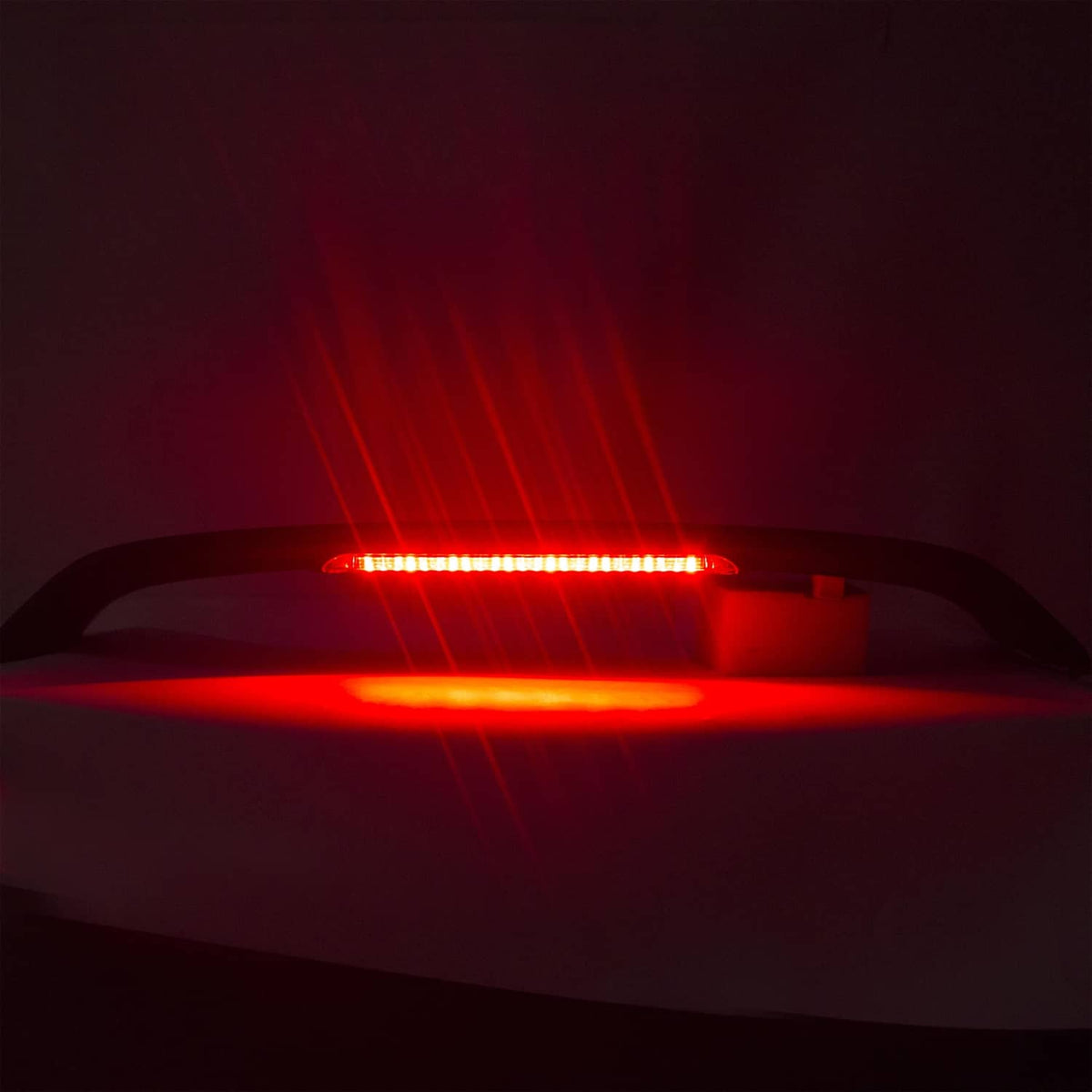 Solid Spare For 12-15 Honda Civic 4DR SI Paintable Trunk Spoiler Wing LED Brake Light Lamp