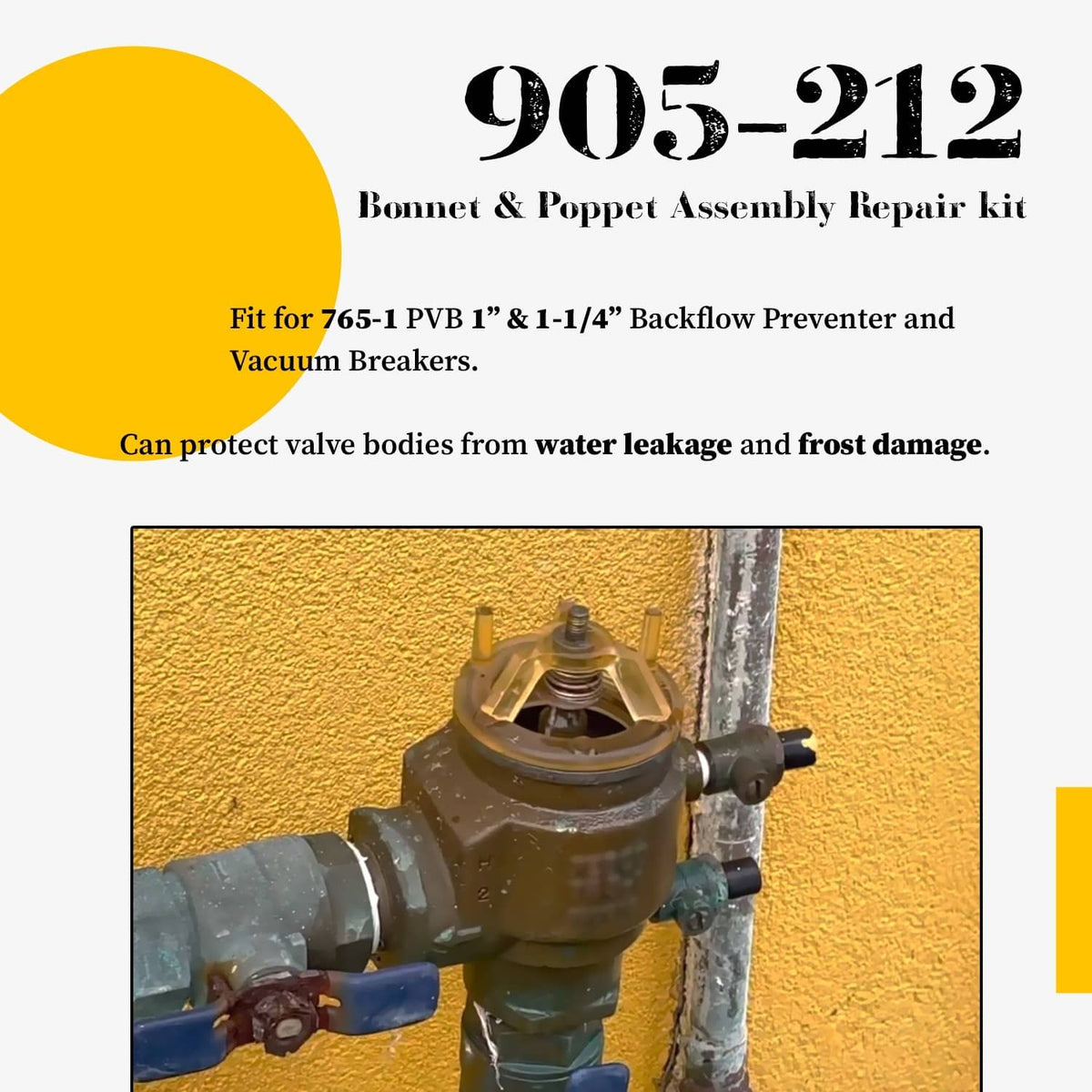 Solidspare 905-212 1" & 1-1/4" Bonnet and Poppet Repair kit & 905-052 & 765 EBV Canopy Kit
