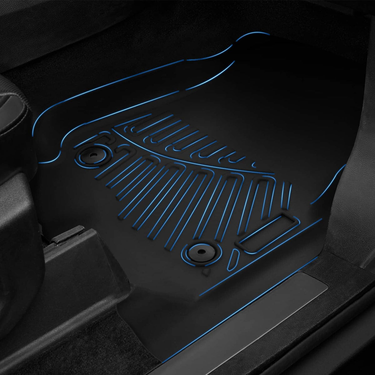 Solidspare Floor Mats Cargo Liners for 2018-2025 Ford Expedition 7 Seats TPE Carpets Set